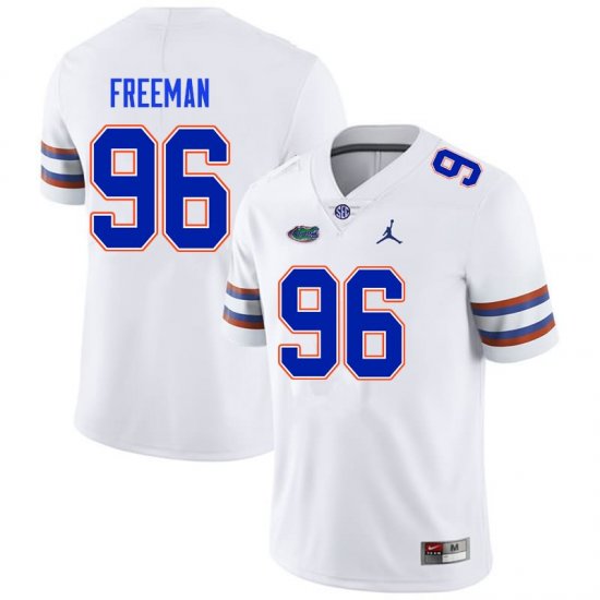 Men's Florida Gators #96 Travis Freeman NCAA Nike White Authentic Stitched College Football Jersey ZCG3562KV